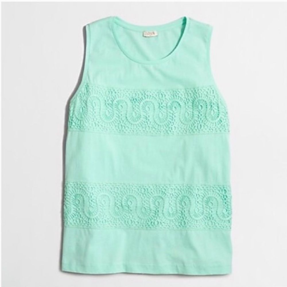 J. Crew Sleeveless Lace Crochet Top